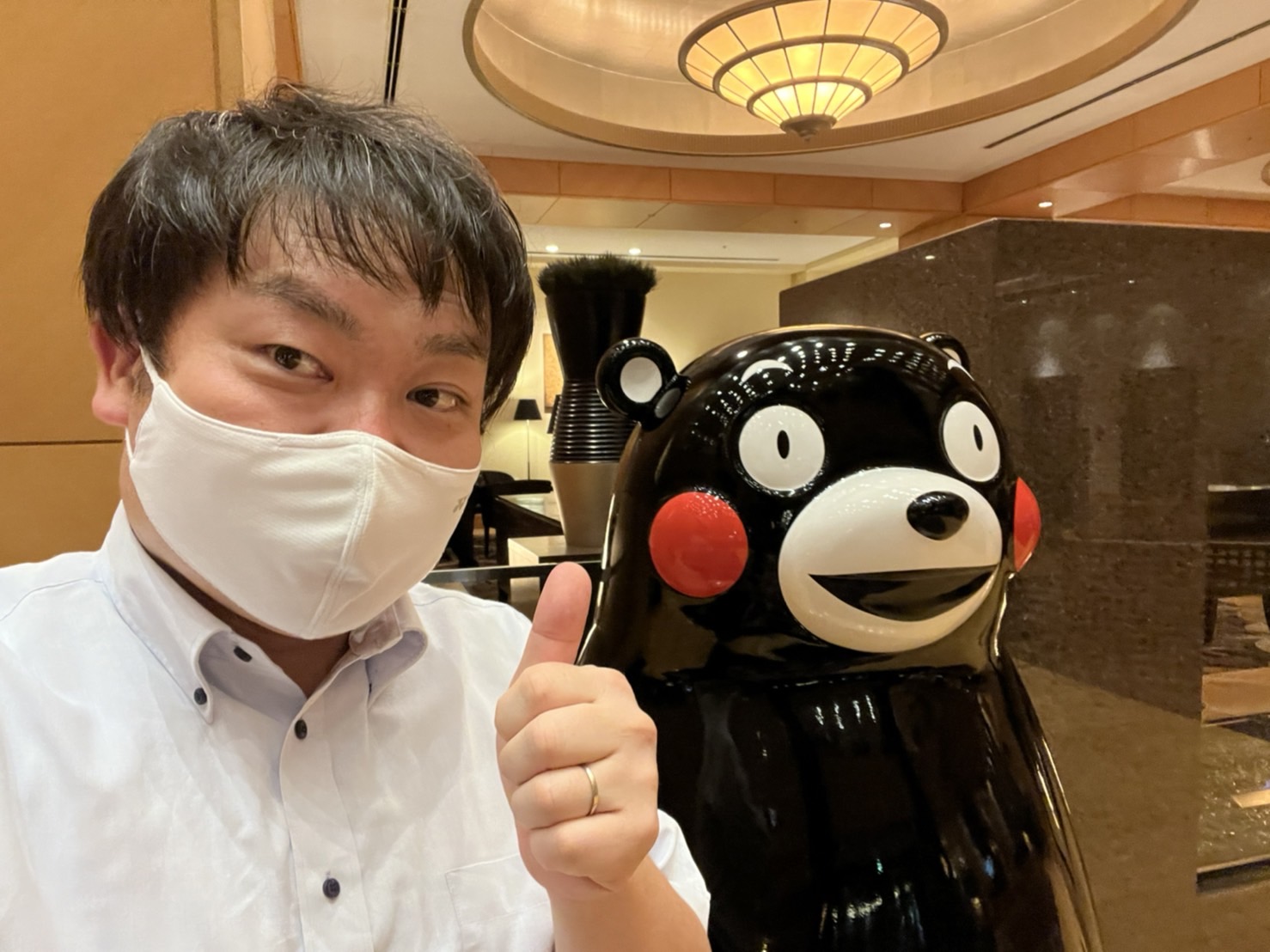 ハピネスのくまモン 熊本市内で行われたお見合いの応援とお２人のご入会手続きに熊本へ行ってきました V 結婚相談所ハピネス 福岡 佐賀 熊本を中心に人気急上昇中