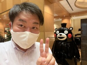 癒しの“せいモン”がホテル日航熊本に参上！！ 新しくご入会された４０代男性会員様と３０代女性会員様の初めてのお見合いの応援です(*´▽｀*)